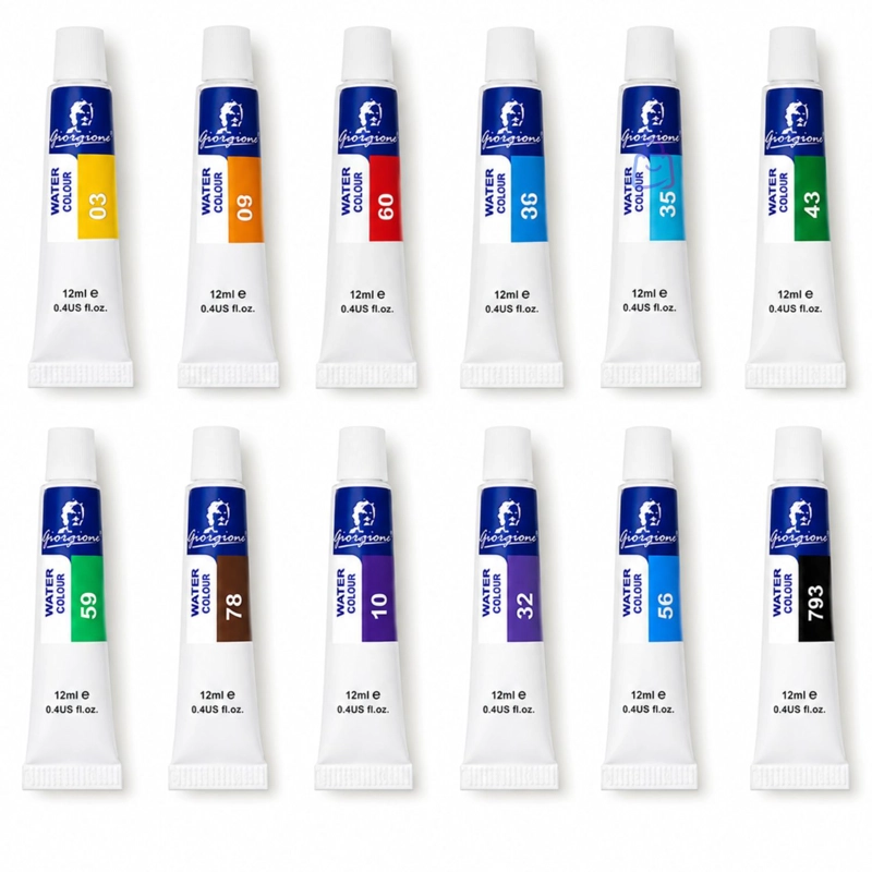 PINTURA ACUARELA 12 COLORES 12ML ARTE ESCOLAR - PS - 1