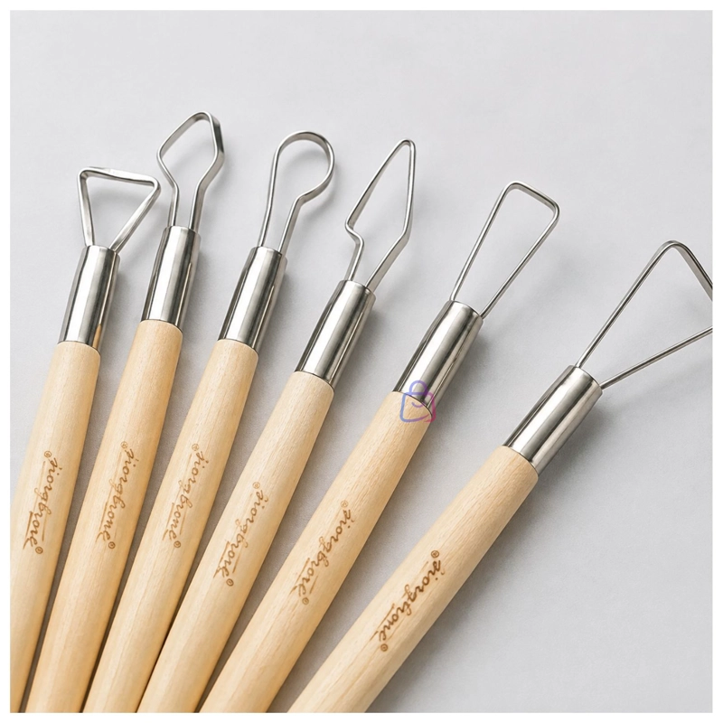 SET HERRAMIENTAS MODELADO ARCILLA CERAMICA 6 PIEZAS - PS - 3