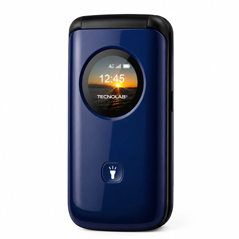 CELULAR SENIOR 4G LIBERADO FLIP SOS ADULTO MAYOR AZUL - PS - 1