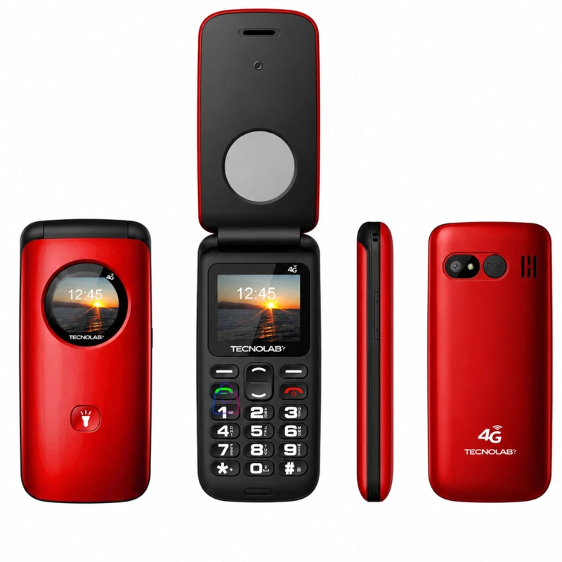CELULAR SENIOR 4G LIBERADO FLIP SOS ADULTO MAYOR AZUL - PS - 2