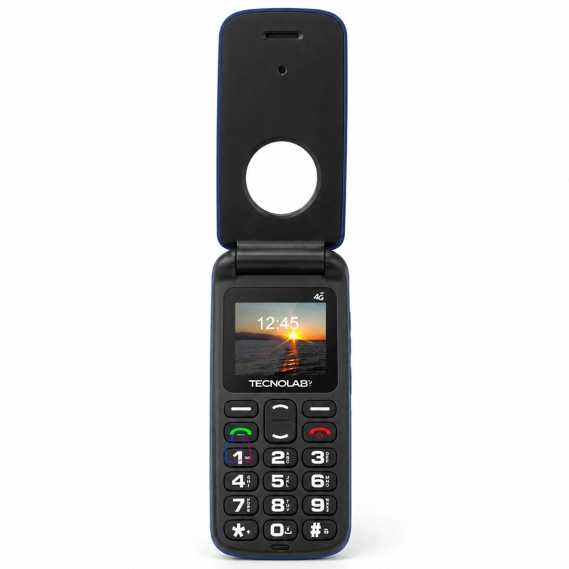 CELULAR SENIOR 4G LIBERADO FLIP SOS ADULTO MAYOR AZUL - PS - 3