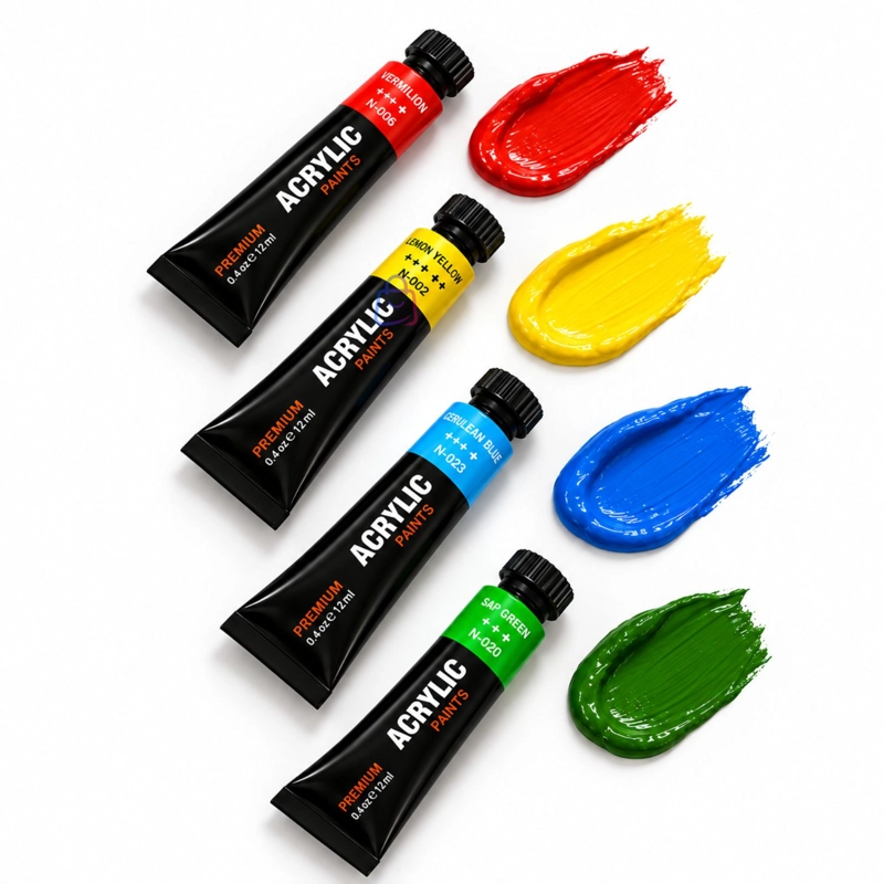 PINTURA ACRILICA 12 COLORES 12ML PREMIUM - PS - 4