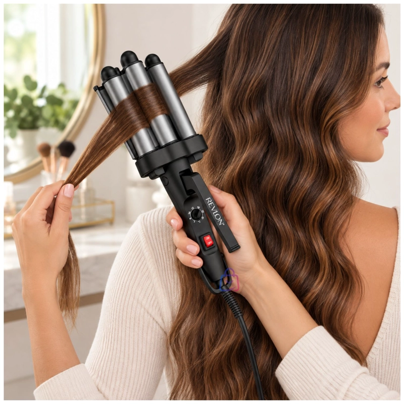 ONDULADOR WAVER REVLON 3 BARRILES JUMBO GRIS PRO - PS - 3