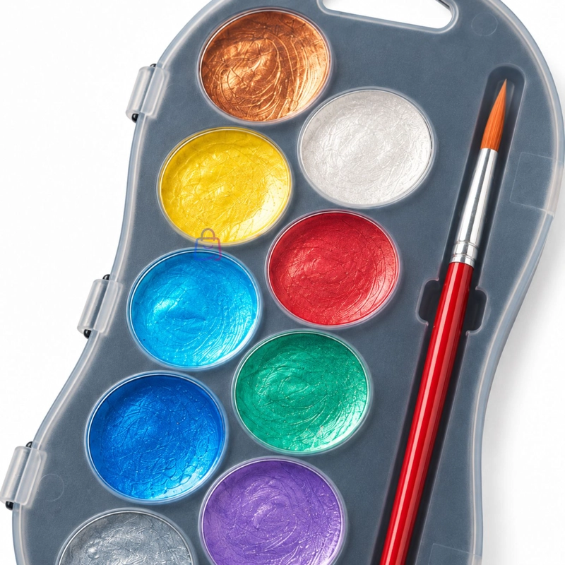 ACUARELAS METALICAS CARIOCA KIDS 12 COLORES PINCEL - PS - 2