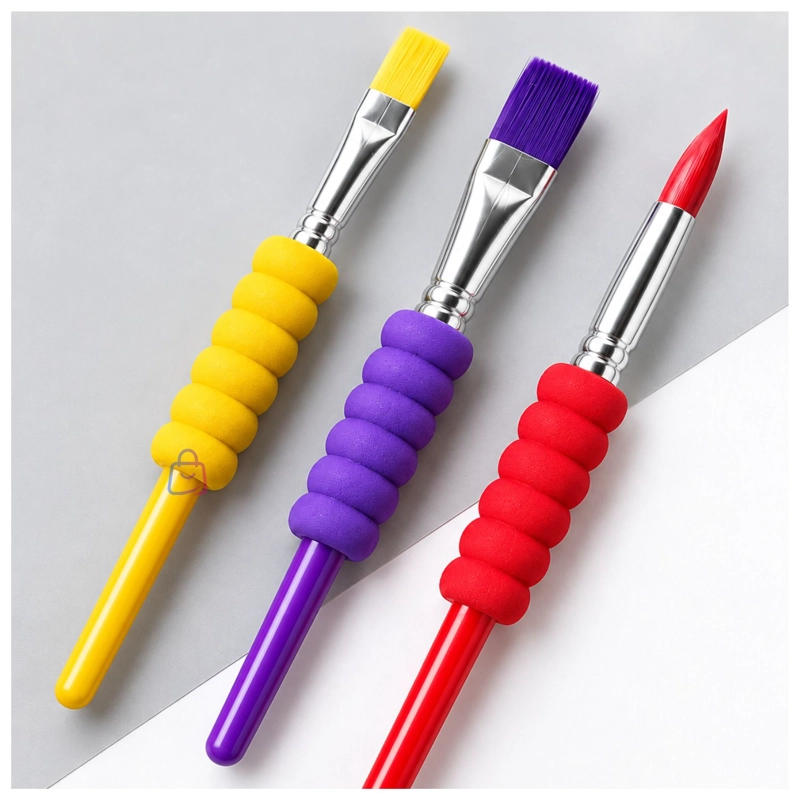 SET 3 PINCELES INFANTILES ERGONOMICOS PARA PINTAR - PS - 3