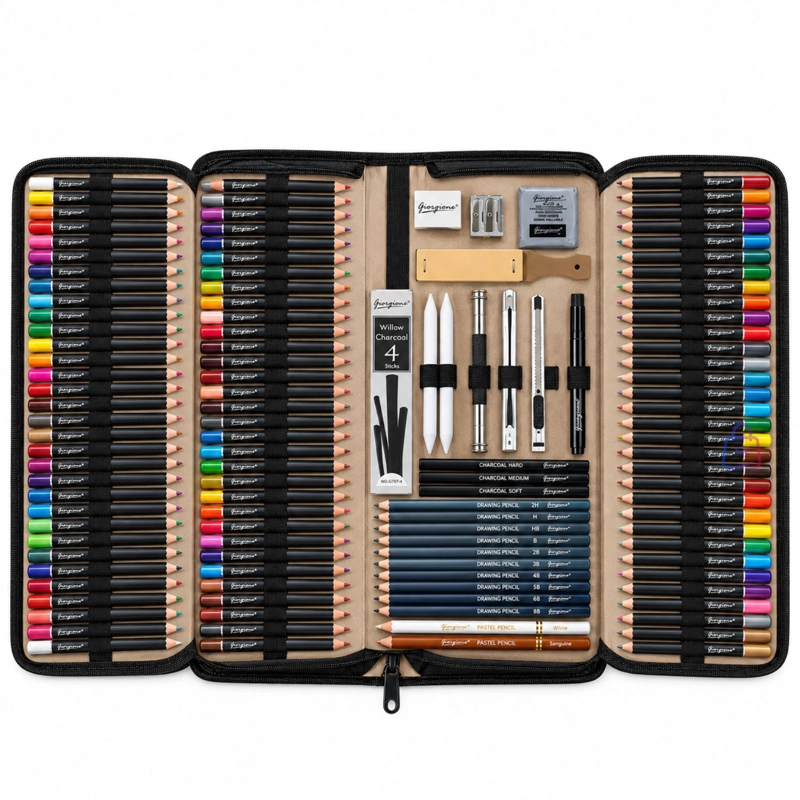 SET DIBUJO PROFESIONAL 148 PIEZAS LAPICES BOCETO ARTE - PS - 1