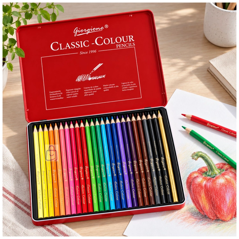 LAPICES DE COLORES 24 CAJA METALICA - PS - 3