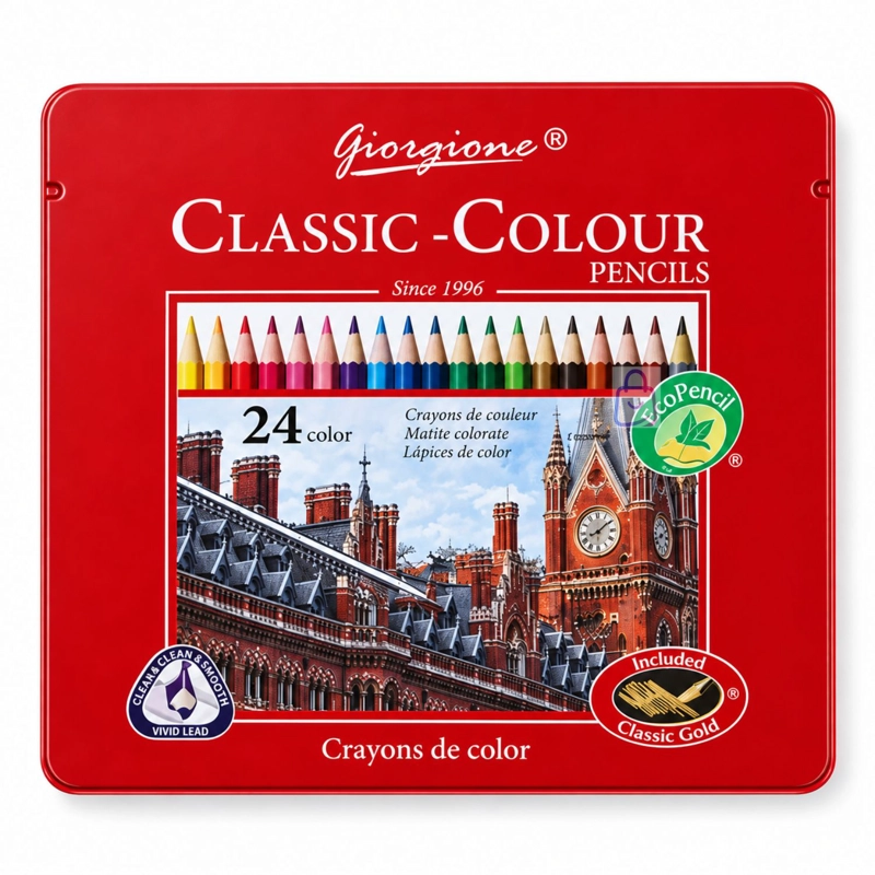 LAPICES DE COLORES 24 CAJA METALICA - PS - 4