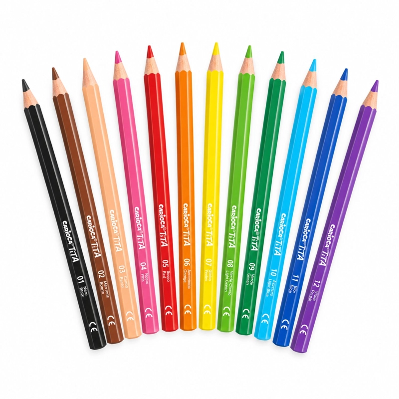 LAPICES DE COLORES CARIOCA TITA 12 RESISTENTES LAVABLES - PS - 1