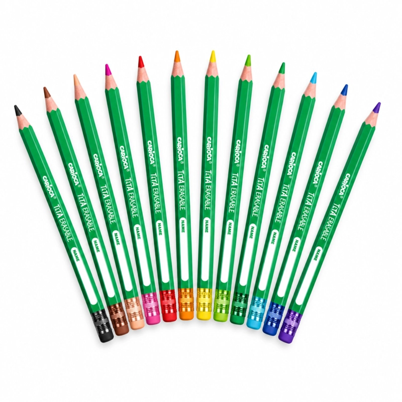 LAPICES BORRABLES CARIOCA TITA 12 COLORES CON GOMA - PS - 1