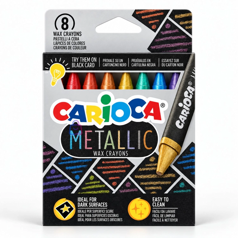 CRAYONES METALICOS CARIOCA 8 COLORES - PS - 4