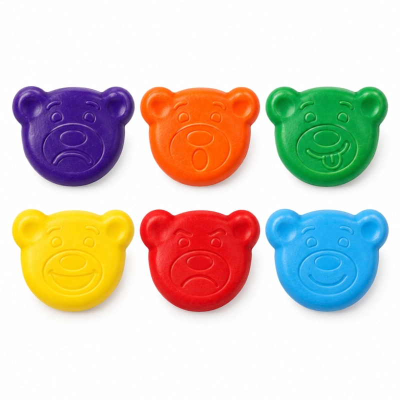CRAYONES CARIOCA BABY TEDDY 6 COLORES BEBE S - PS - 1