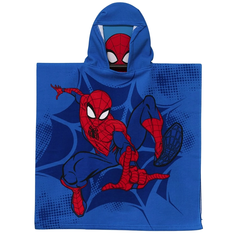 TOALLA PLAYA PISCINA SPIDERMAN CAPUCHA MICROFIBRA 60X60 - PS - 1