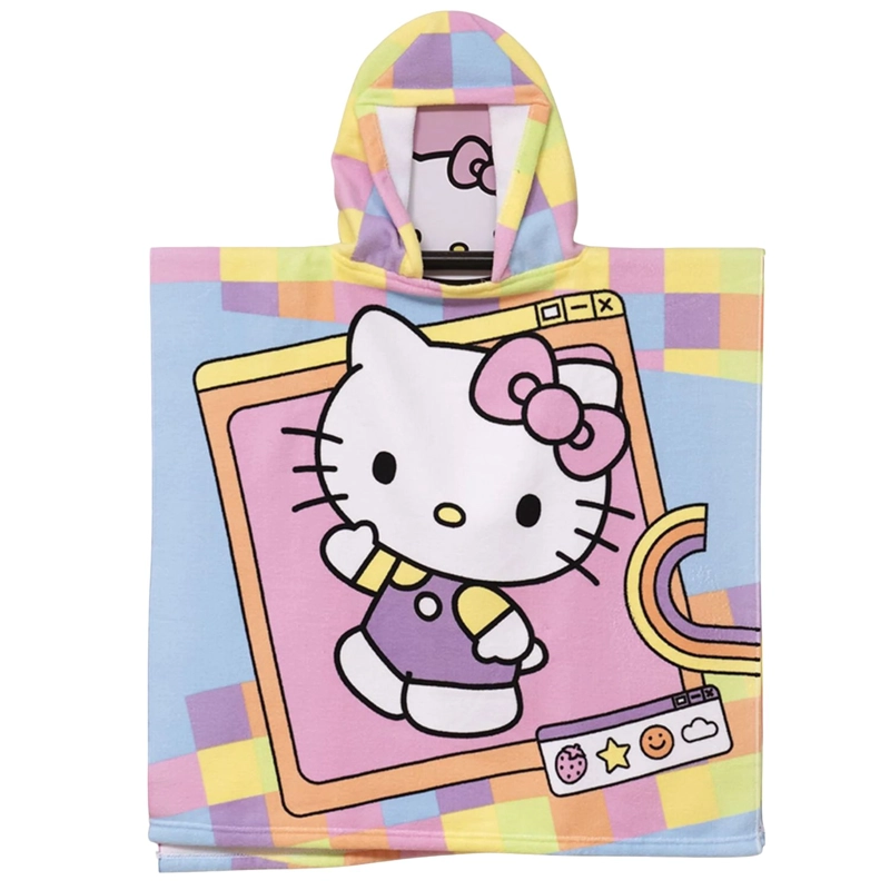 TOALLA HELLO KITTY RETRO CAPUCHA PLAYA PISCINA 60X60 - PS - 1