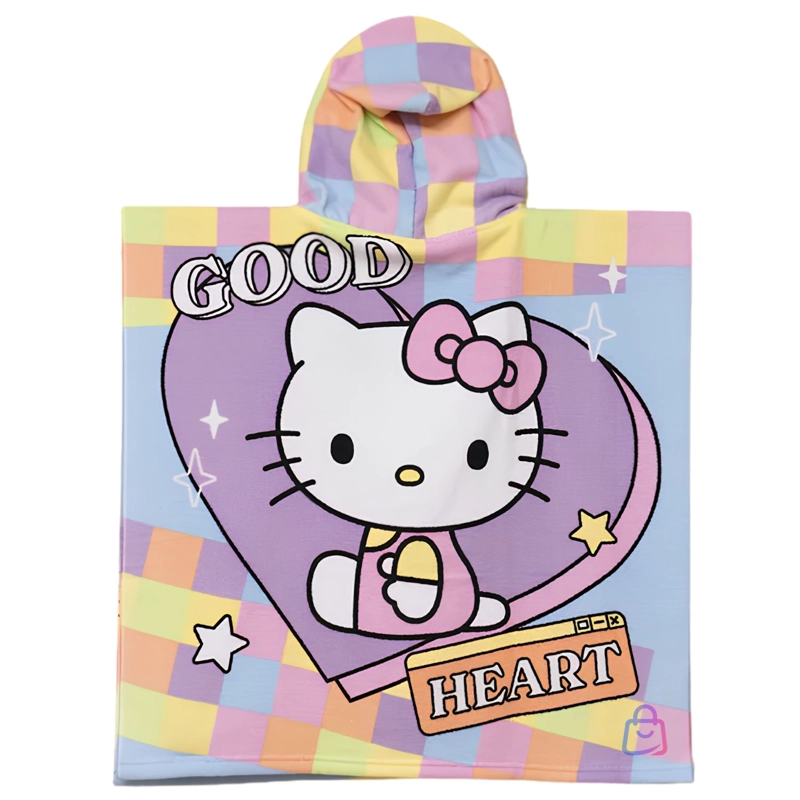 TOALLA HELLO KITTY RETRO CAPUCHA PLAYA PISCINA 60X60 - PS - 2