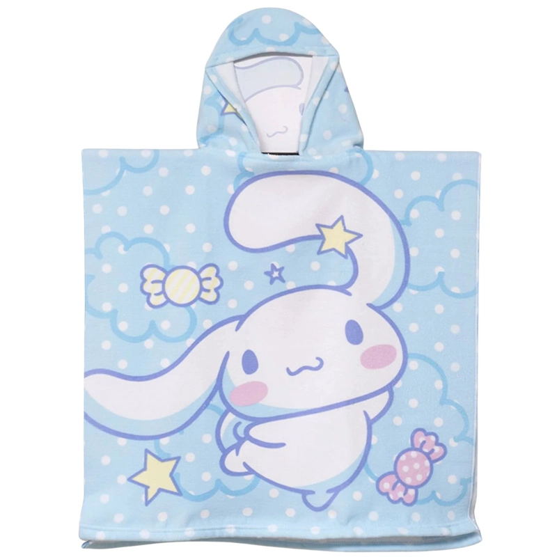 TOALLA PLAYA CON CAPUCHA CINNAMOROLL NUBES 60X60 CM - PS - 1