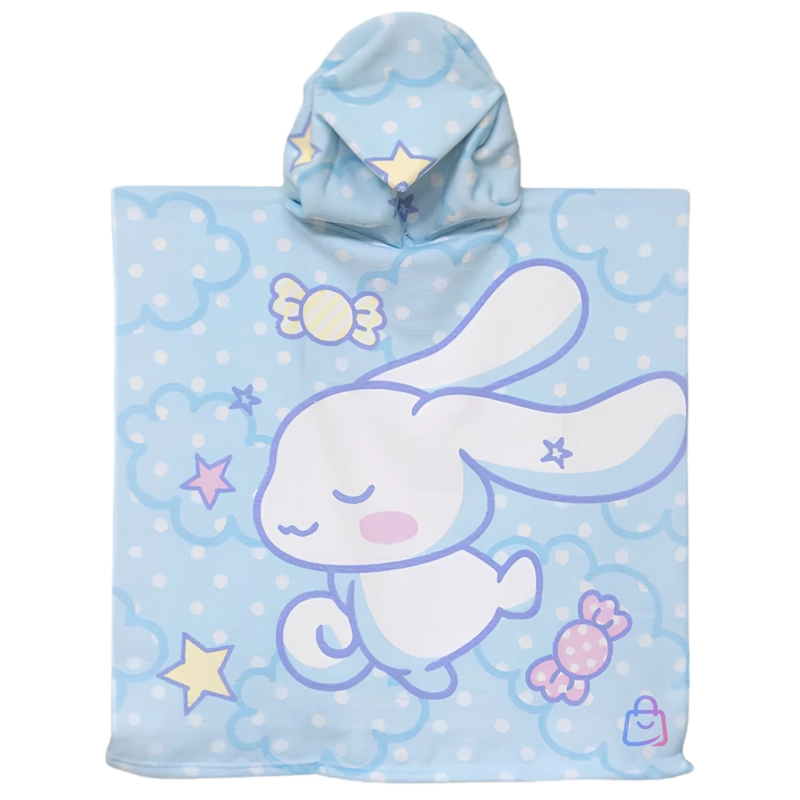 TOALLA PLAYA CON CAPUCHA CINNAMOROLL NUBES 60X60 CM - PS - 2