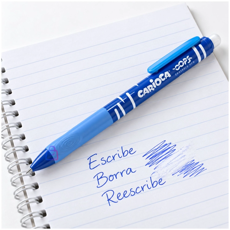 BOLIGRAFO BORRABLE CARIOCA OOPS AZUL RETRACTIL - PS - 3