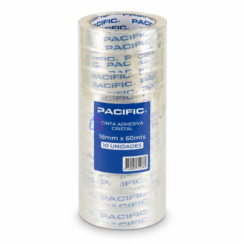 PACK 10 CINTAS ADHESIVAS TRANSPARENTES 18MM X 60M - PS - 3