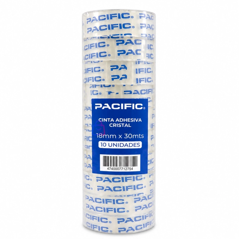 PACK 10 CINTAS ADHESIVAS TRANSPARENTE 18MM X 30M - PS - 3