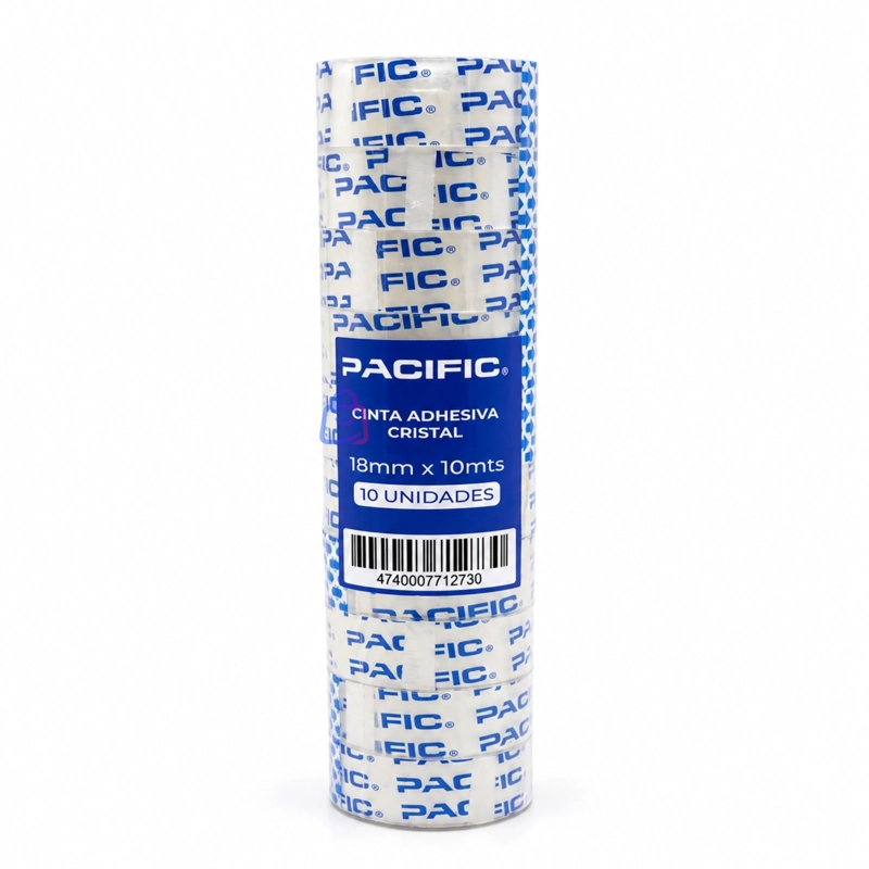 PACK 10 CINTAS ADHESIVAS TRANSPARENTES 18MM X 10M - PS - 3