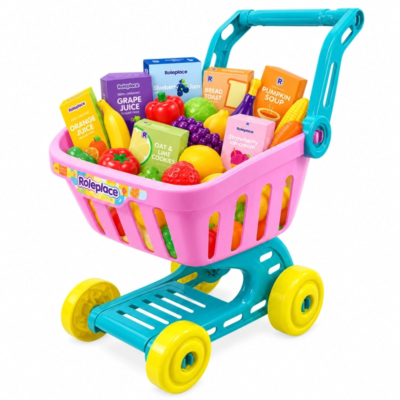 CARRITO DE COMPRAS INFANTIL SUPERMERCADO 25 ACCESORIOS - PS - 1