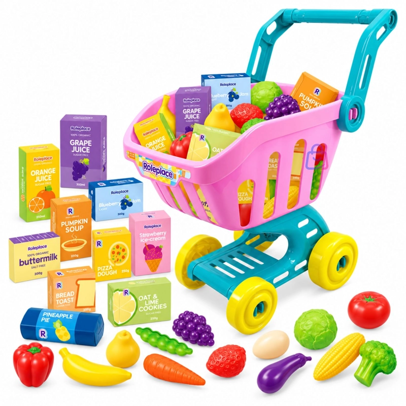 CARRITO DE COMPRAS INFANTIL SUPERMERCADO 25 ACCESORIOS - PS - 2