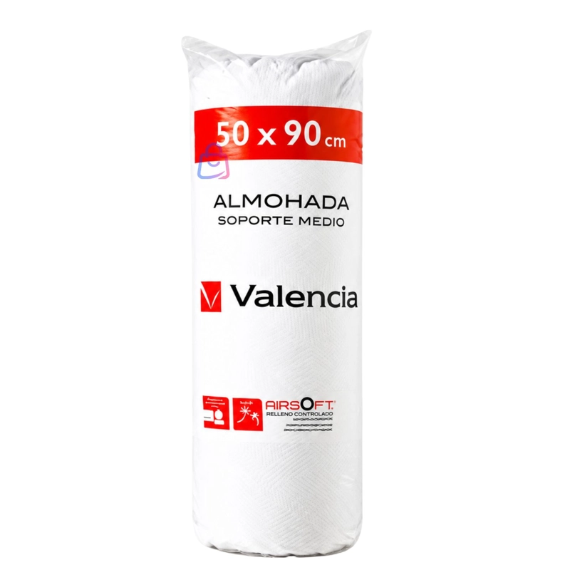 ALMOHADA MICROFIBRA 50X90 CM SOPORTE REGULAR BLANCA - PS - 4