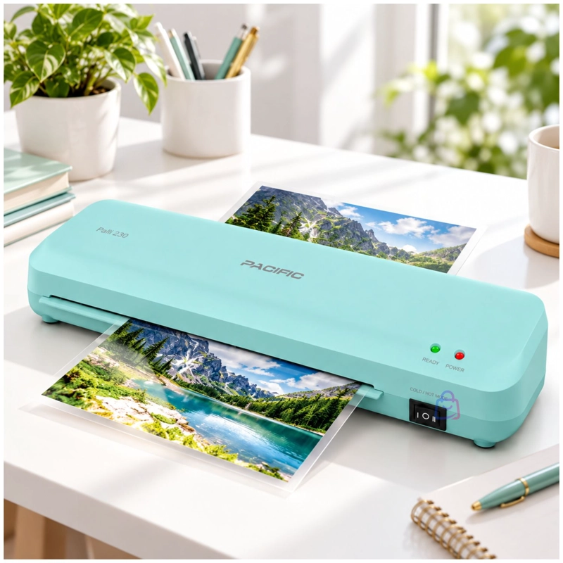 LAMINADORA PLASTIFICADORA A4 DOBLE RODILLO TURQUESA - PS - 2
