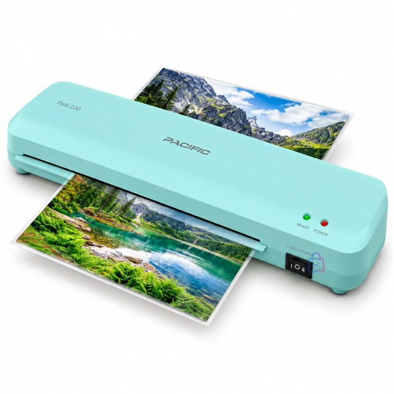 LAMINADORA PLASTIFICADORA A4 DOBLE RODILLO TURQUESA - PS - 3