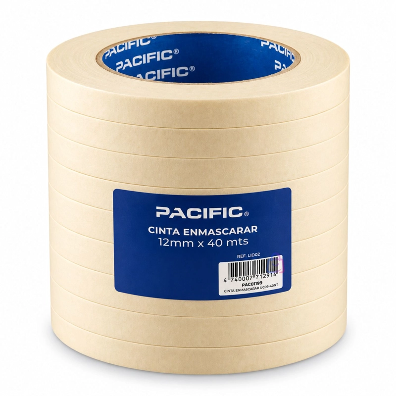 PACK 10 CINTAS ENMASCARAR MASKING TAPE 12MM X 40M - PS - 4