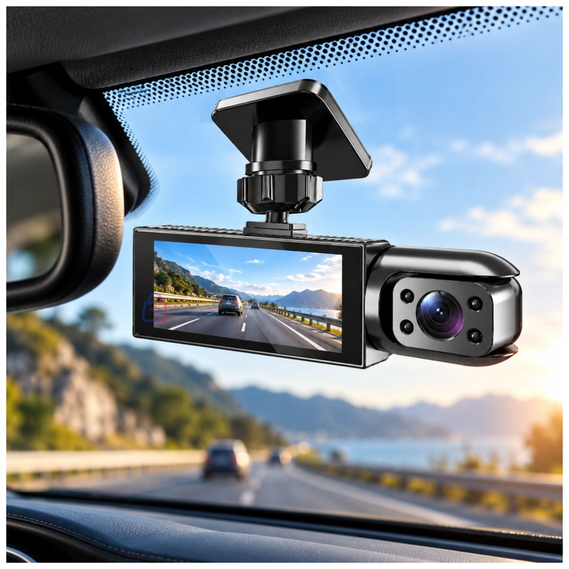 CAMARA AUTO DASHCAM TRIPLE LENTE WIFI HD 720P IPS - PS - 2
