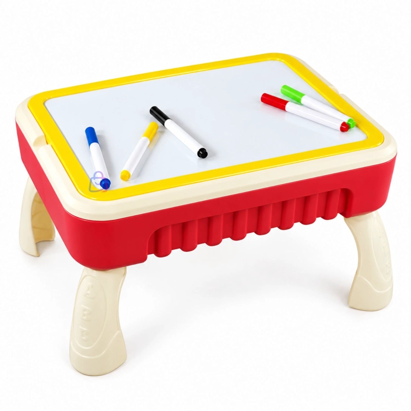 MESA INFANTIL DE BLOQUES Y PIZARRA PLUMONES Y BORRADOR - PS - 4