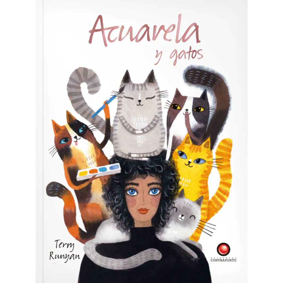 LIBRO ACUARELA Y GATOS TERRY RUNYAN - 1