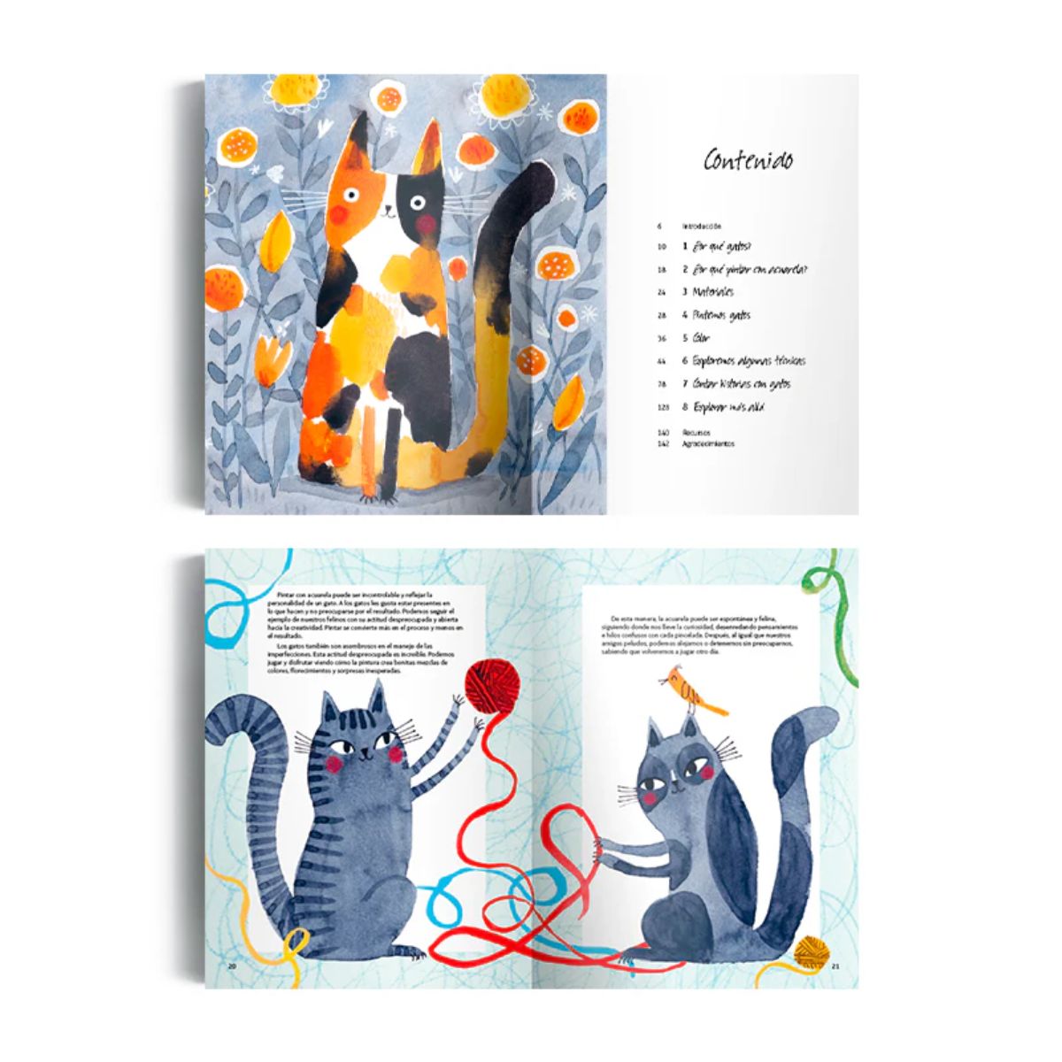 LIBRO ACUARELA Y GATOS TERRY RUNYAN - 3