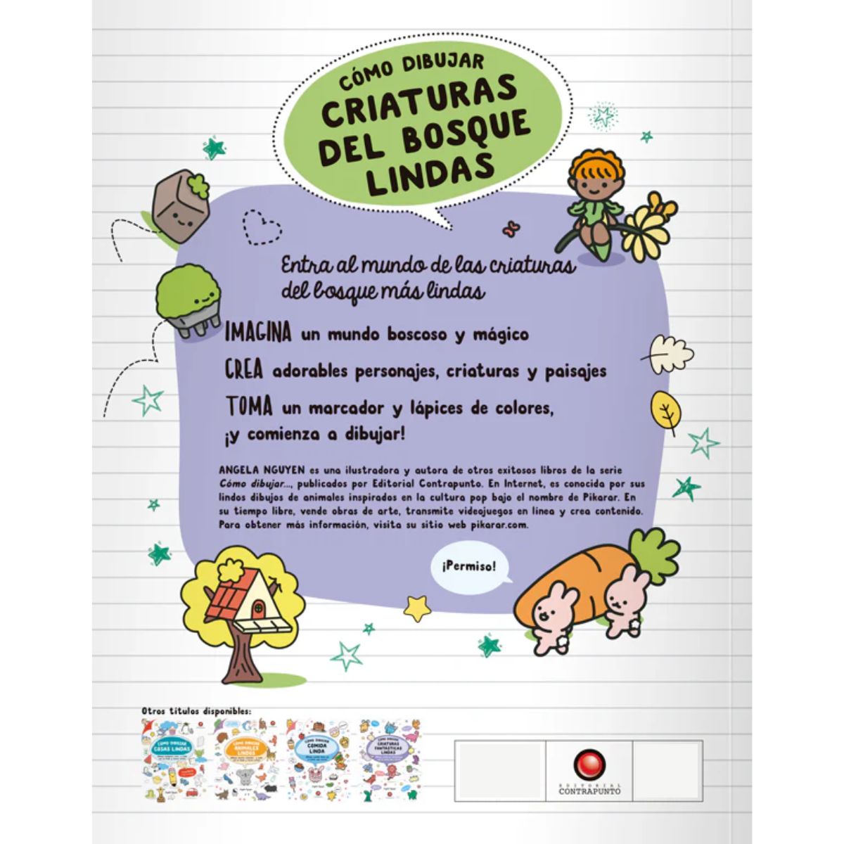 LIBRO COMO DIBUJAR CRIATURAS LINDAS DEL BOSQUE ANGELA NGUYEN - 2