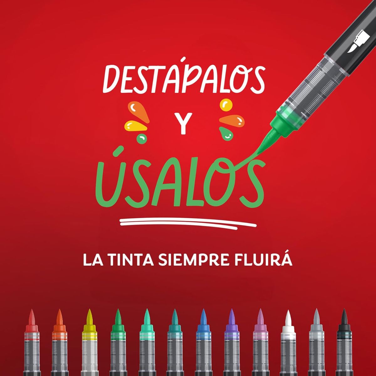 SET 12 MARCADORES ACRILICOS SHARPIE PUNTA BALA COLORES - 7