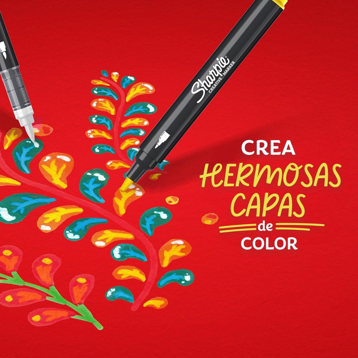 SET 12 MARCADORES ACRILICOS SHARPIE PUNTA BALA COLORES - 9