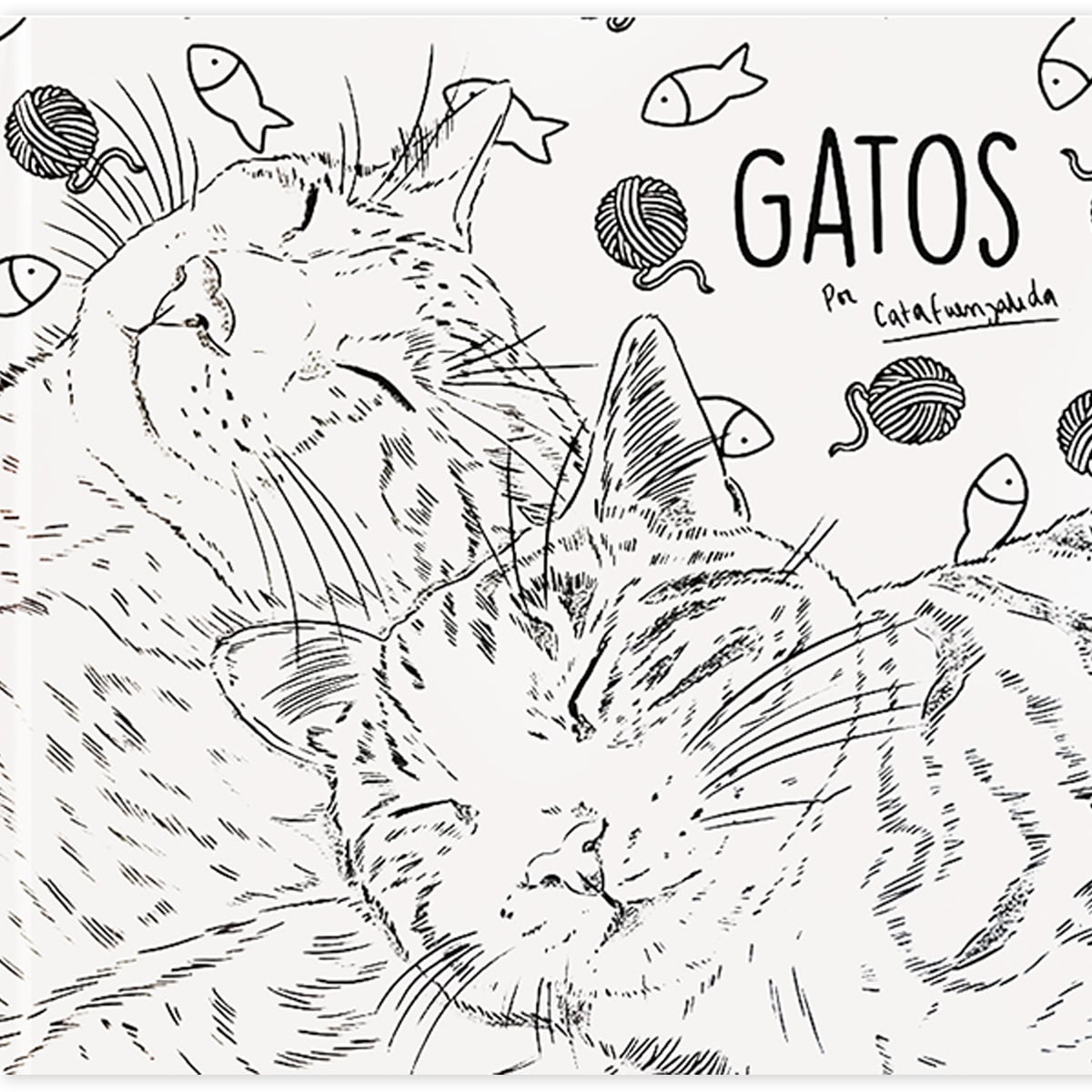 LIBRO PARA COLOREAR GATOS CATA FUENZALIDA - 1