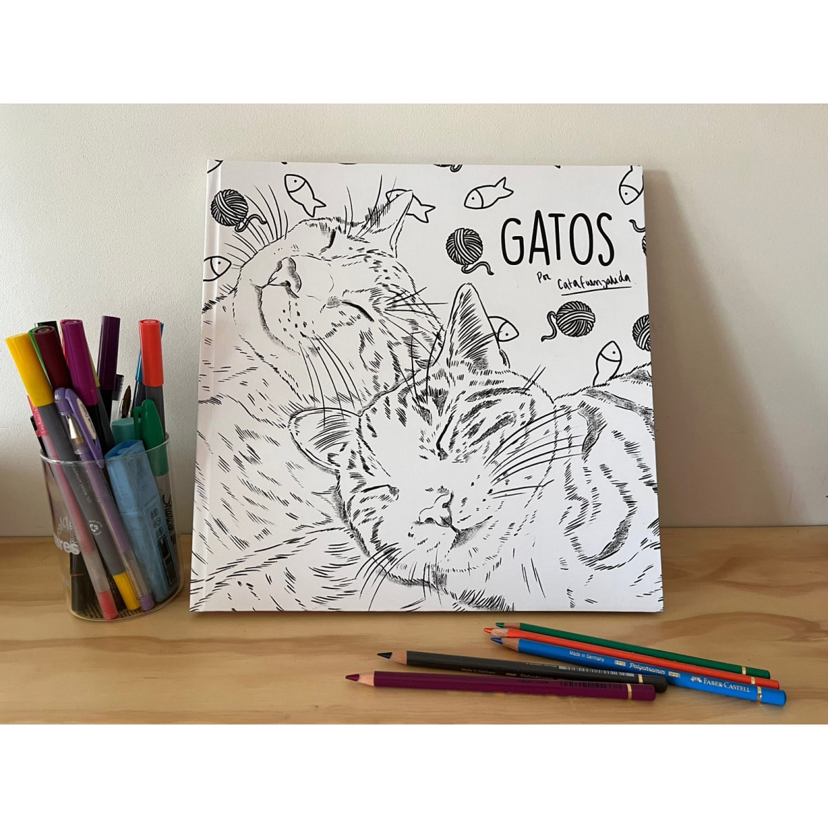 LIBRO PARA COLOREAR GATOS CATA FUENZALIDA - 3