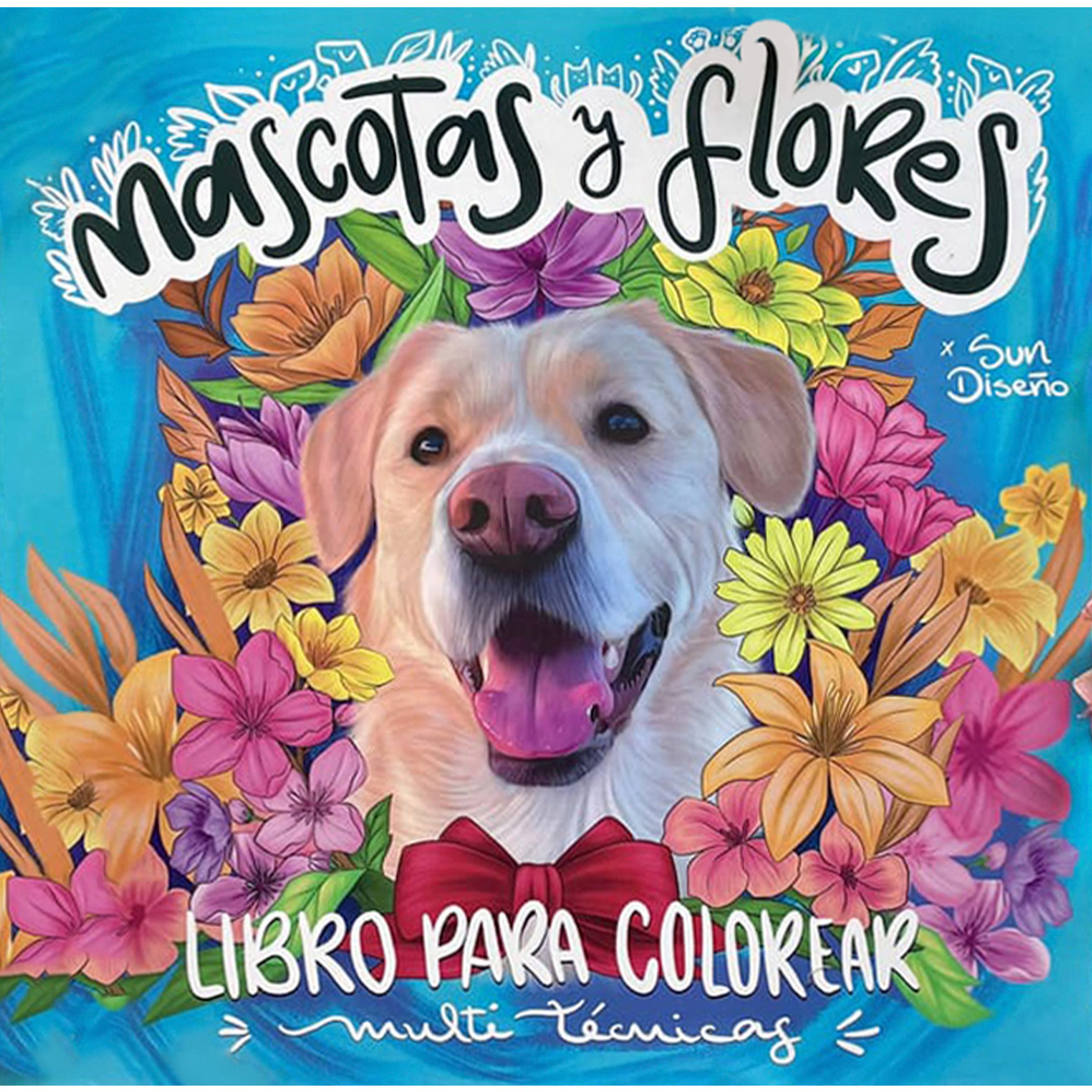 LIBRO PARA COLOREAR MASCOTAS Y FLORES SUN DISEÑO - 1