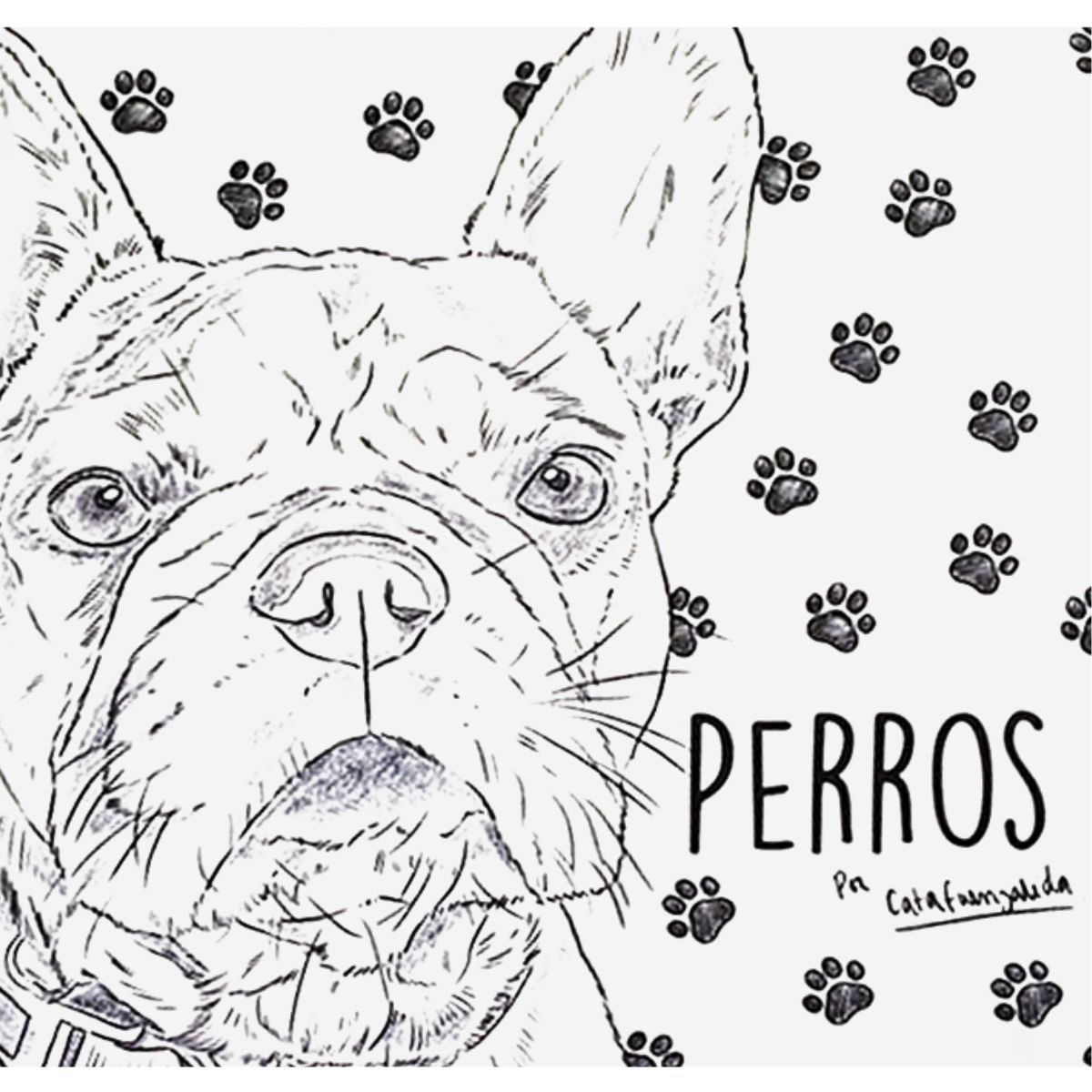 LIBRO PARA COLOREAR PERROS CATA FUENZALIDA - 1