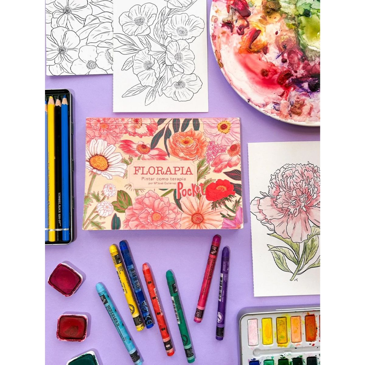 LIBRO PARA COLOREAR FLORAPIA POCKET DE MARIA JOSE GUTIERREZ - 3