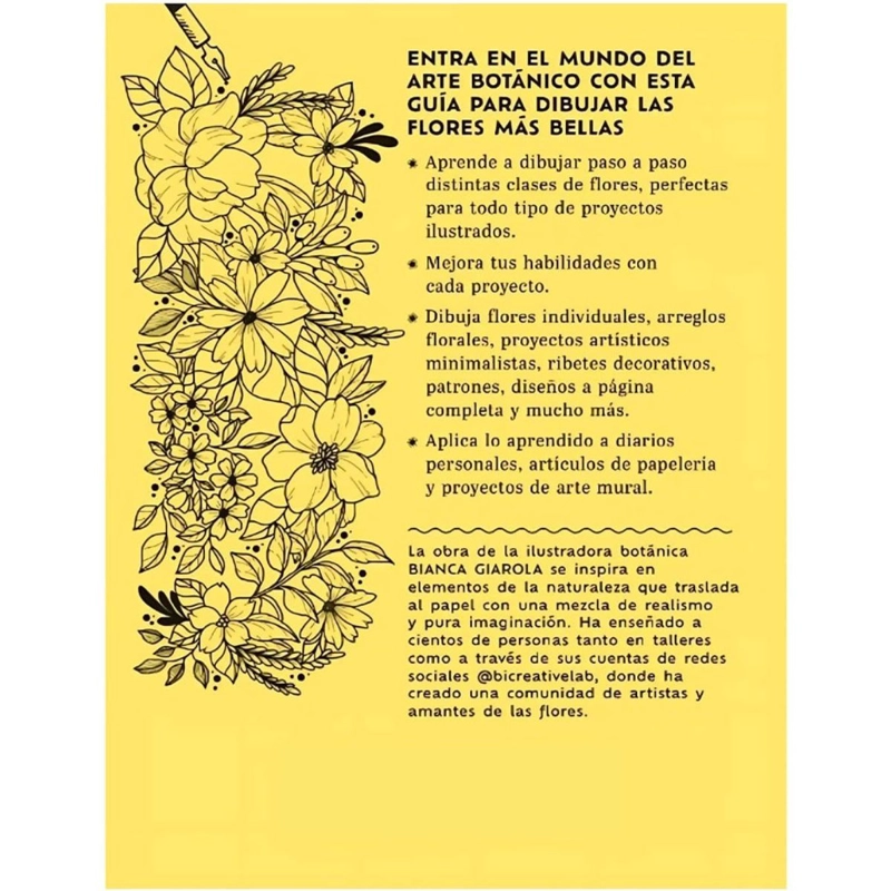 LIBRO EL ARTE DE DIBUJAR FLORES DE BIANCA GIAROL - 2