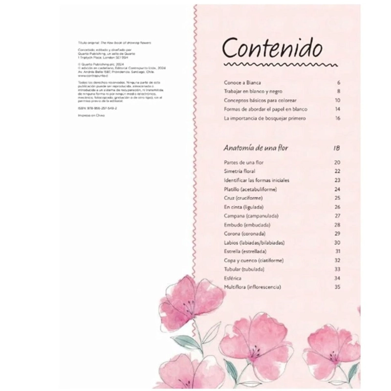 LIBRO EL ARTE DE DIBUJAR FLORES DE BIANCA GIAROL - 3