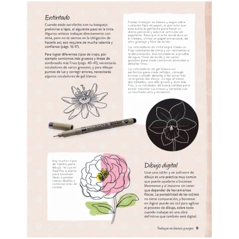 LIBRO EL ARTE DE DIBUJAR FLORES DE BIANCA GIAROL - 6