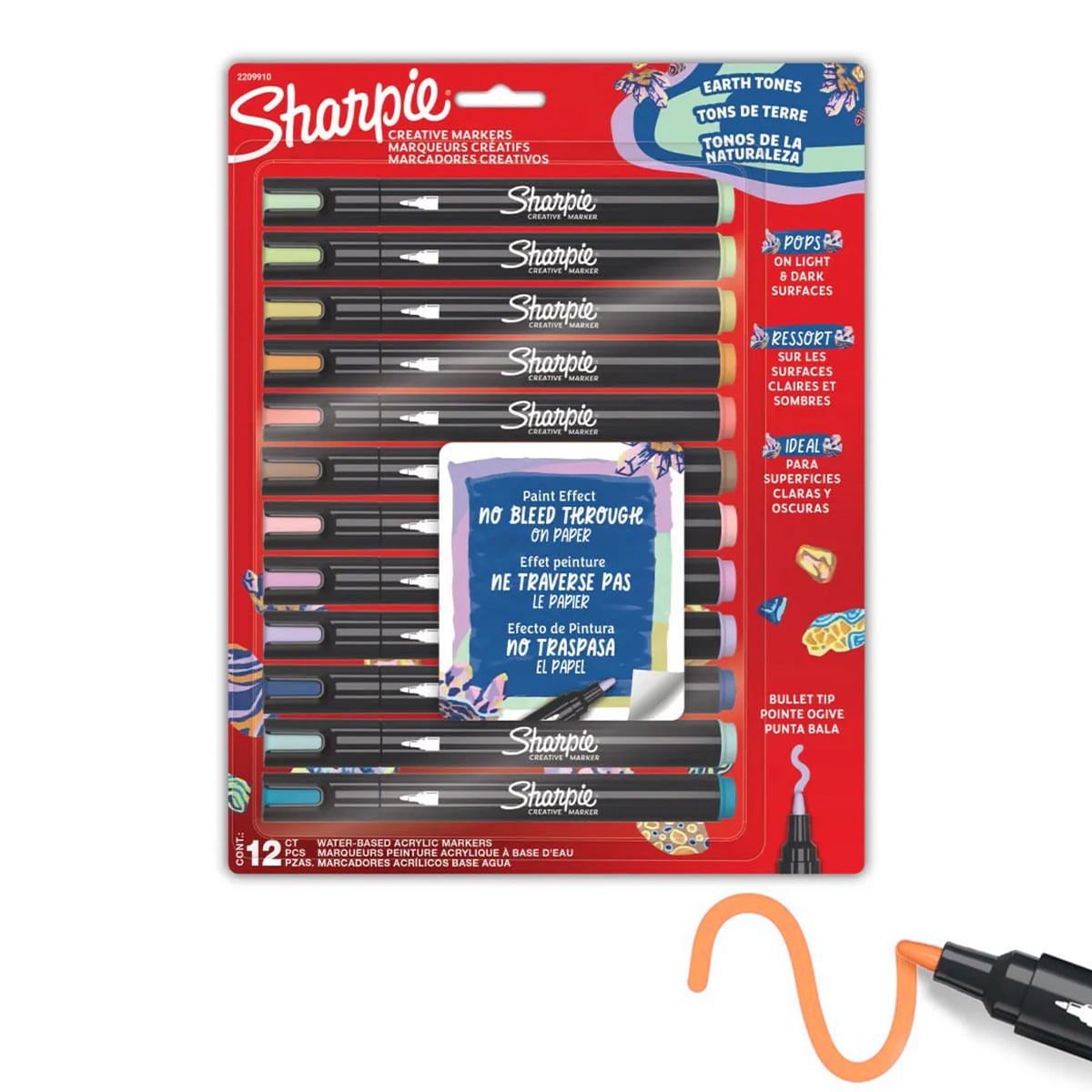 SET 12 MARCADORES SHARPIE ACRYLIC PUNTA REDONDA NATURALEZA - 1