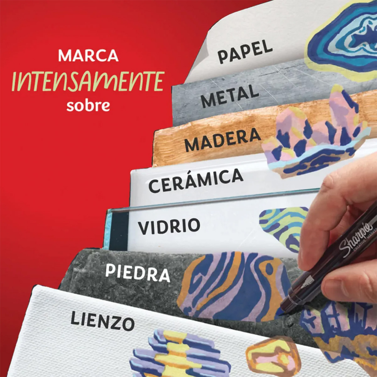 SET 12 MARCADORES SHARPIE ACRYLIC PUNTA REDONDA NATURALEZA - 6