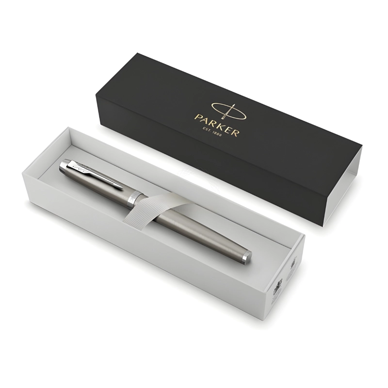ROLLER PARKER IM ESSENTIAL ACERO INOXIDABLE TINTA NEGRA - 3