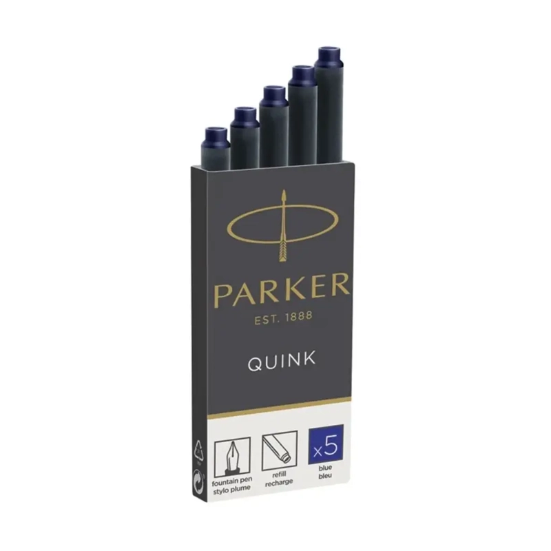 CARTUCHO DE TINTA PARKER PLUMA ESTANDAR X5 AZUL - 3